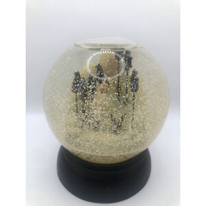 Nordstrom Snow Globe Holiday 2000 Woman with Penguins 4-1/4" Winter/Holiday